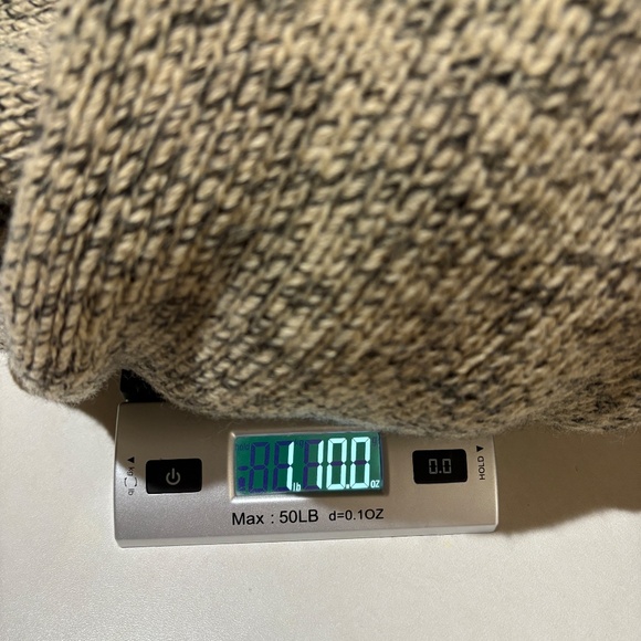 VTG Eddie Bauer Men Legends 100% Wool Knit Sweater Sz M Tan Black Grandpa Fisher - Picture 9 of 9